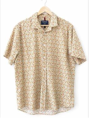 Heritage Report Collection Men’s XL Leaf Print 4‎ Way Stretch Short Sleeve Shirt